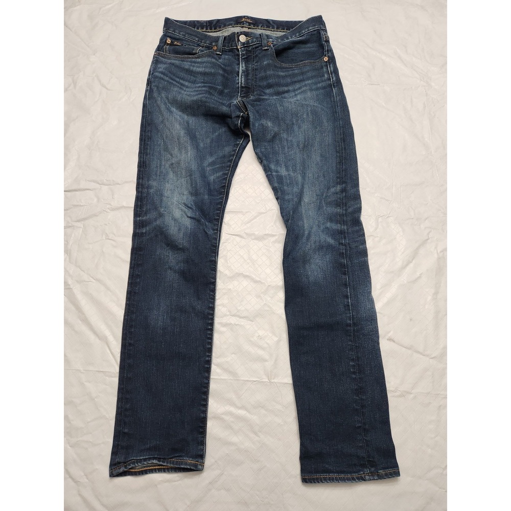 Polo Ralph Lauren Sullivan Slim Jeans Mens 32x31 Blue Straight Stretch Denim